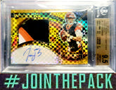 JOE BURROW 2020 SELECT GOLD PRIZM ROOKIE PATCH AUTO #9/10 1/1 JERSEY NUMBER BGS 9.5